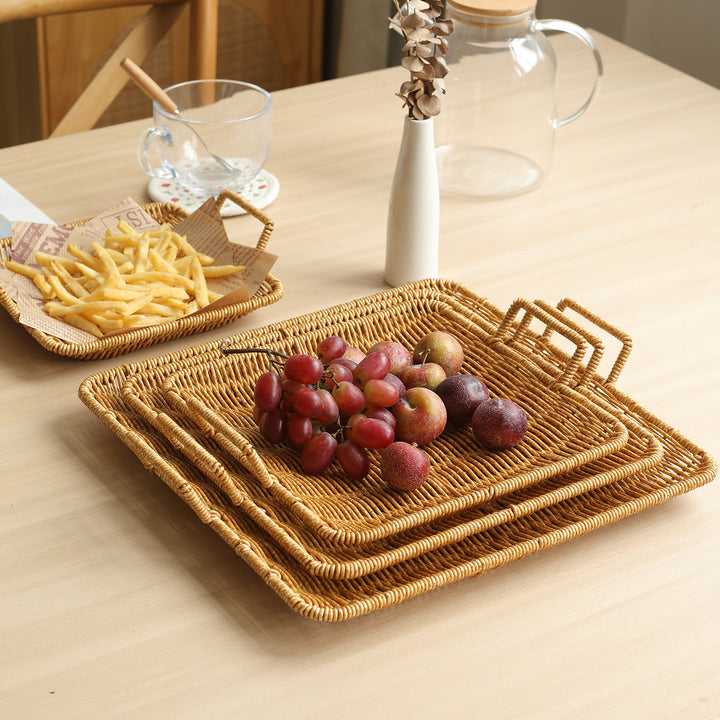 Home Decorative Woven Serving Tray Bowlift
