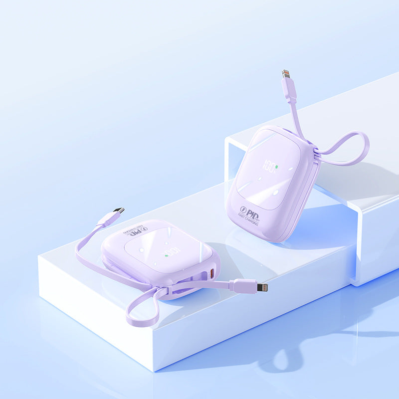 Portable power bank with intelligent charging display and innovative fast charging Bowlift