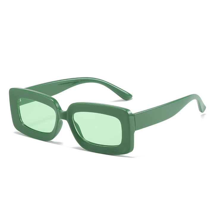 Women's Fashion Turtle Sunglasses with Rectangular Frame and Gradient Lenses Bowlift