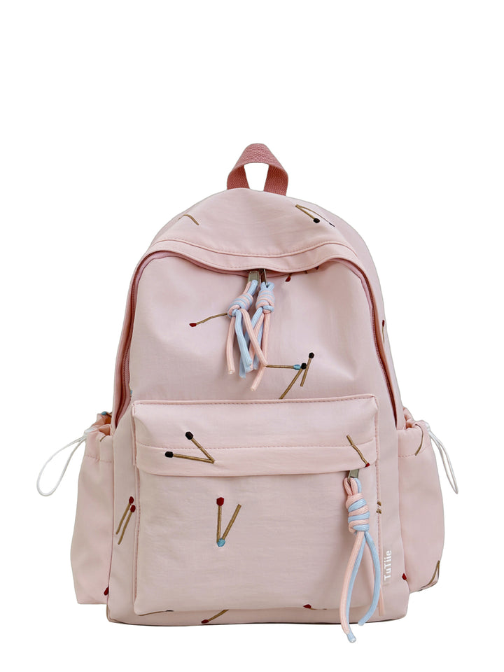 Embroidered Casual Backpack Bowlift