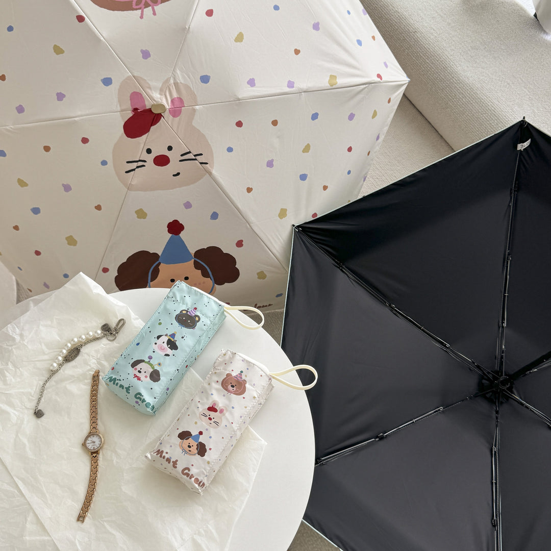 Women's compact umbrella with elegant leaf design Bowlift