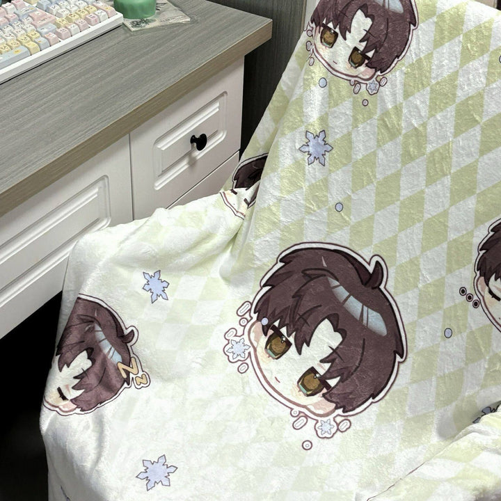 Cartoon Character Print Fleece Throw