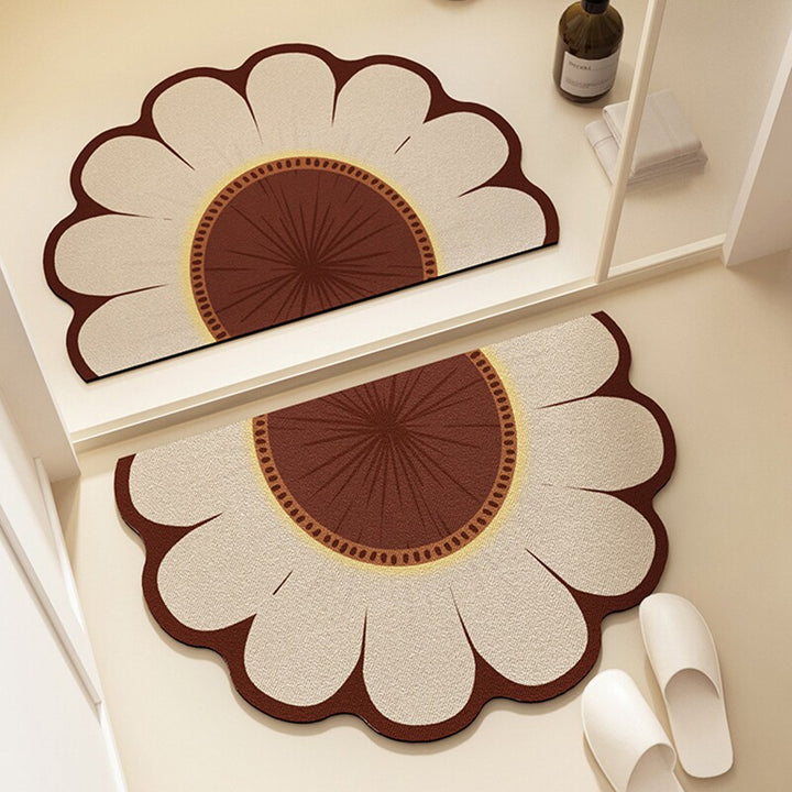 Floral Pattern Bath Mat Bowlift