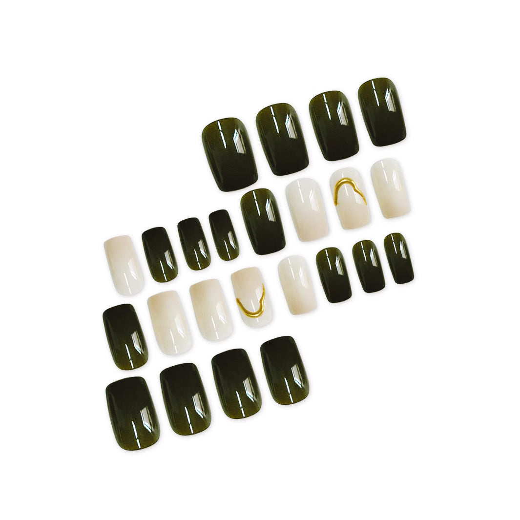 Artistic Press-On Nail Design Bowlift