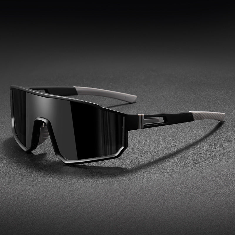 Unisex nan sporty performance sunglasses with large single lens and non-slip temples Bowlift