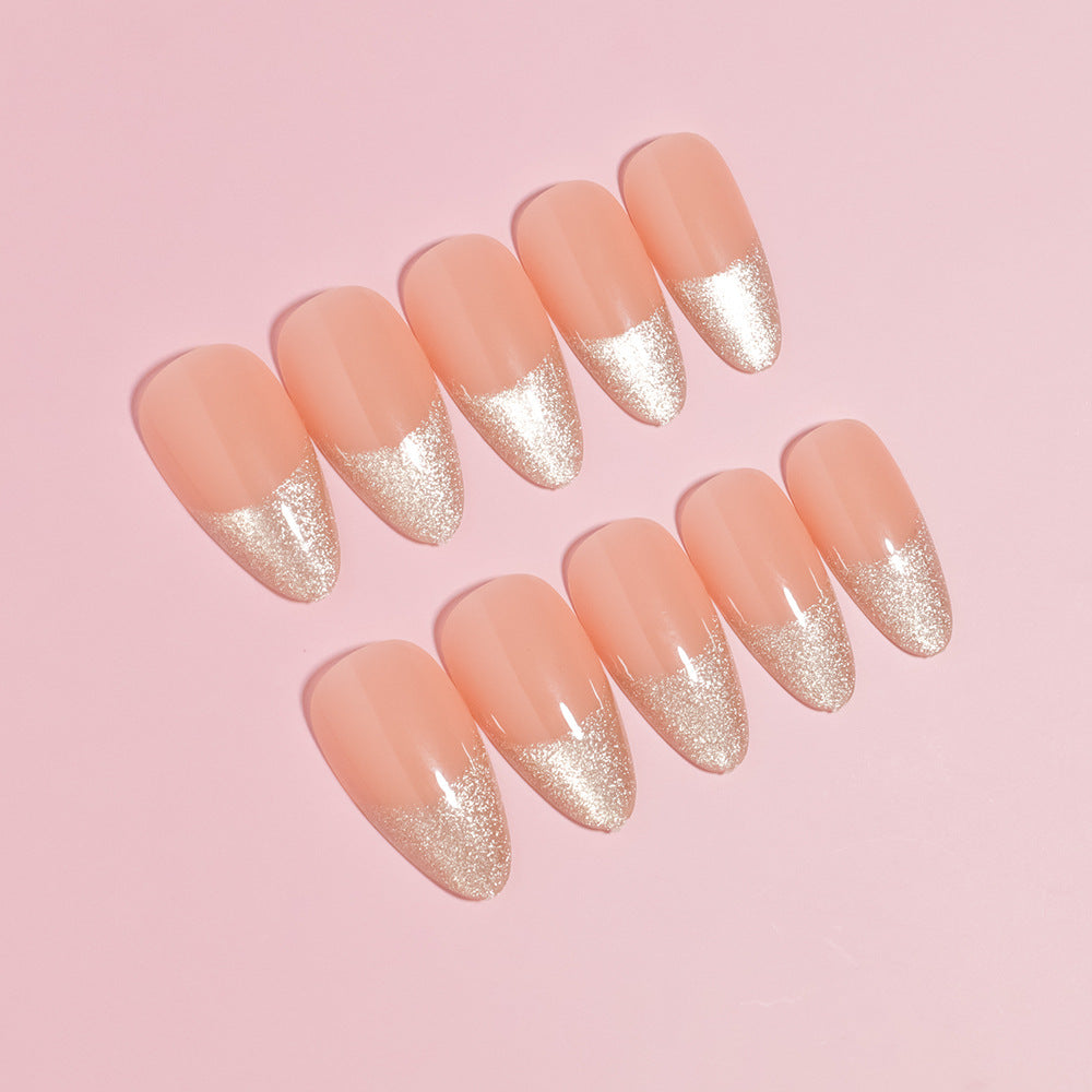 Elegant Almond-Shaped Press-On Nails Bowlift