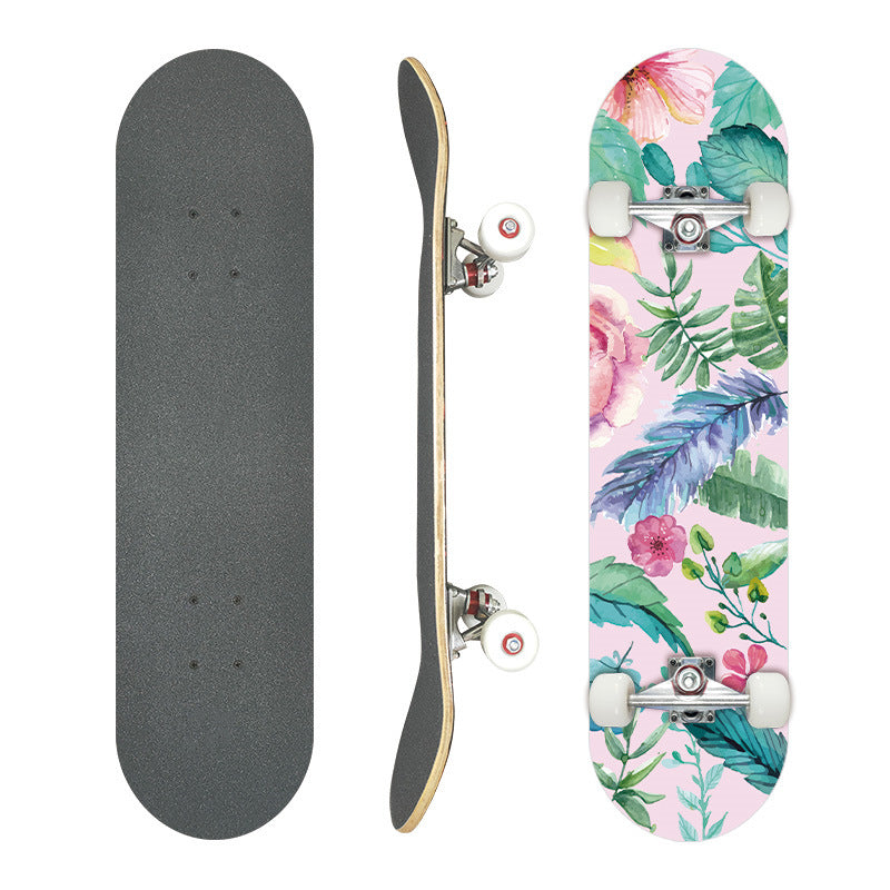 Complete Street Skateboard with Maple Deck Concave and Durable PU Wheels Bowlift