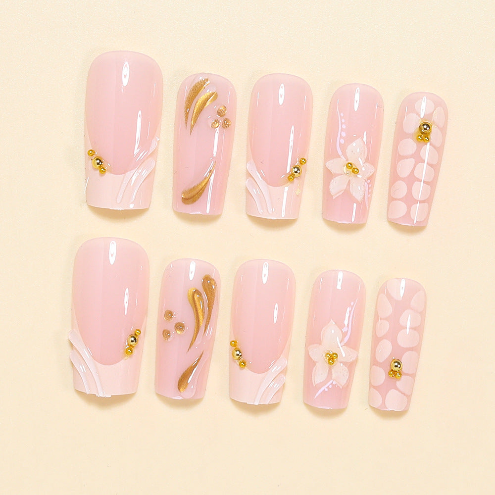 Decorative 3D Floral Nail Art Tips Bowlift