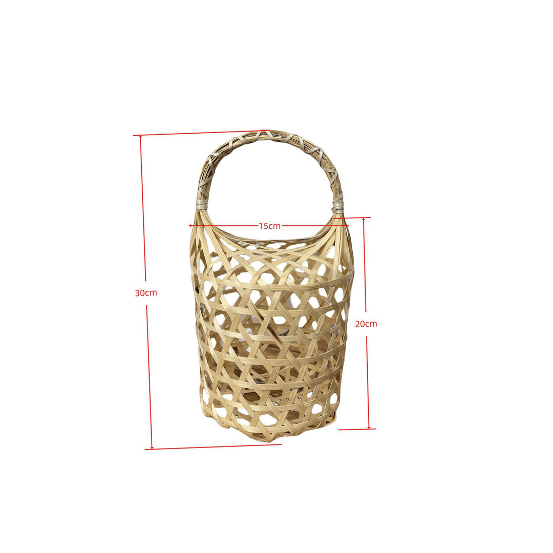 Women braided storage basket with textured design Bowlift