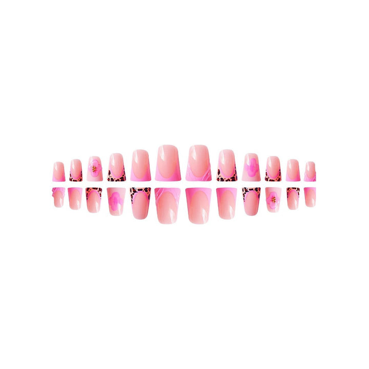 Decorative Floral Acrylic Nail Art Extensions Bowlift