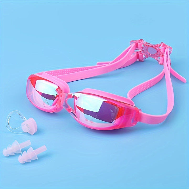 Swimming goggles with ergonomic design and adjustable head strap Bowlift