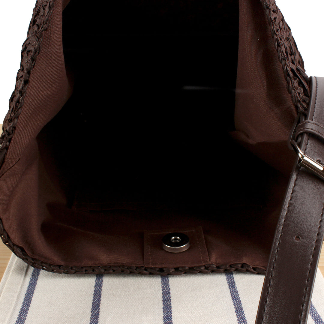 Shoulder bag with modern macrame design Bowlift