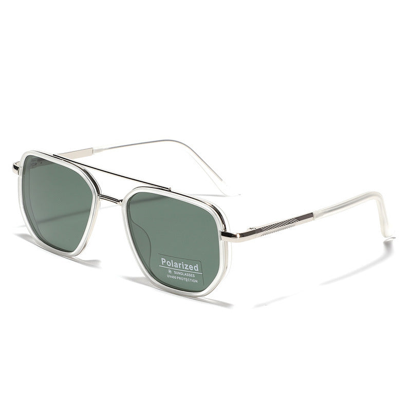 Women's Square Sunglasses with Polarized Lenses and Elegant Metal Frame Bowlift