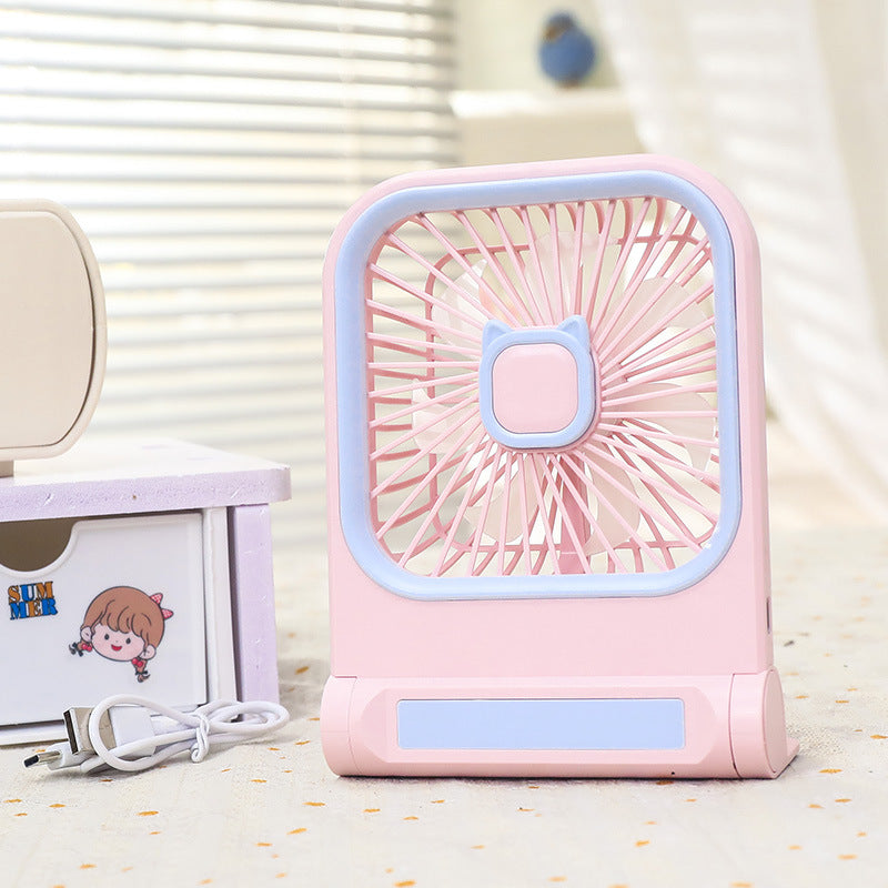 Women's portable mini fan with charming cat design Bowlift
