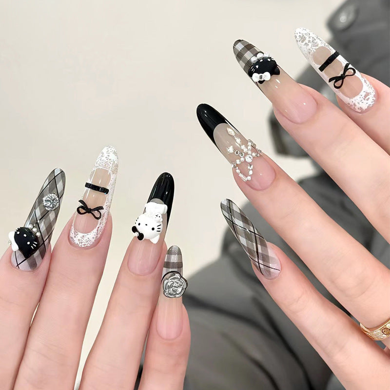Artistic Character-Embellished Press-On Nails Bowlift