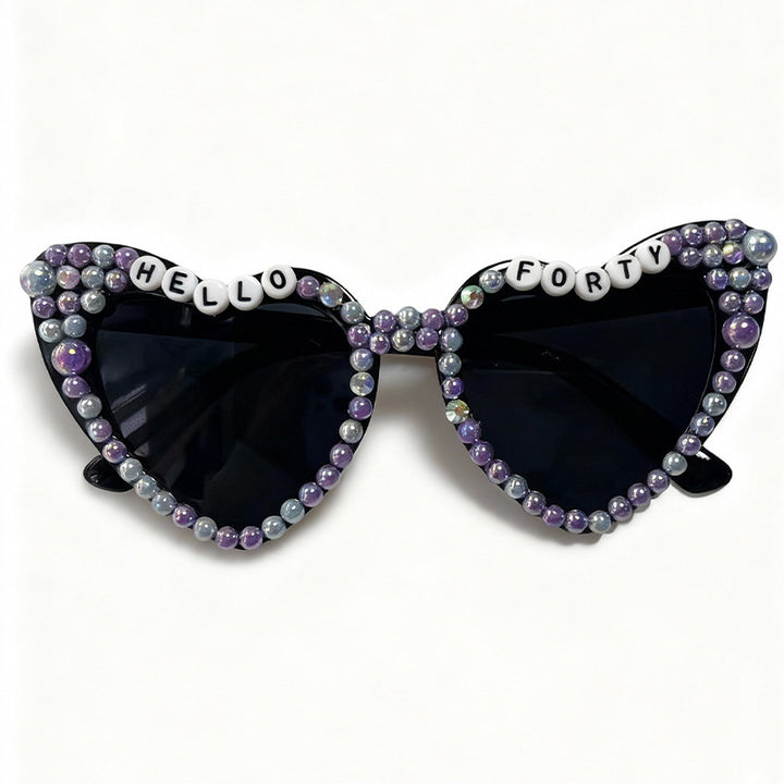 Glamorous Heart-Shaped Bridal Sunglasses Bowlift