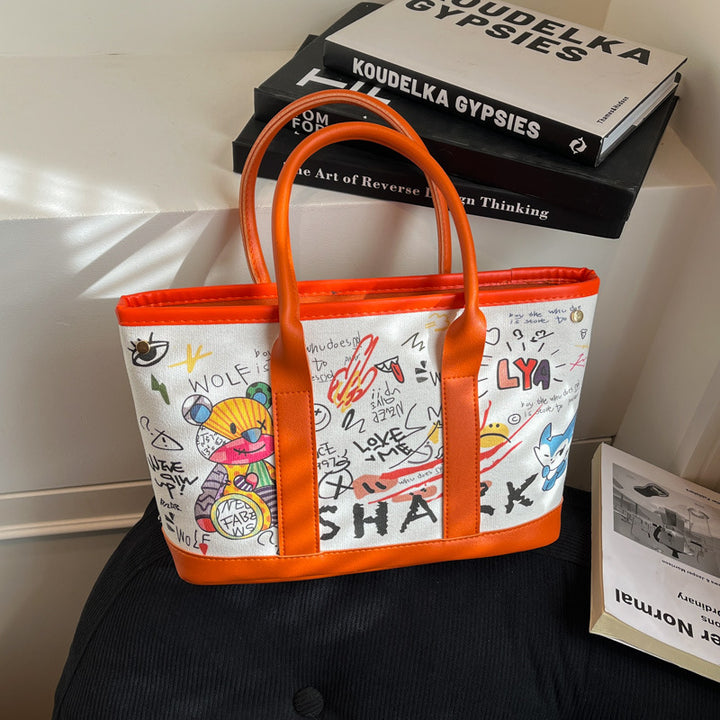 WoPlayful Illustrated Canvas Tote Bag Bowlift