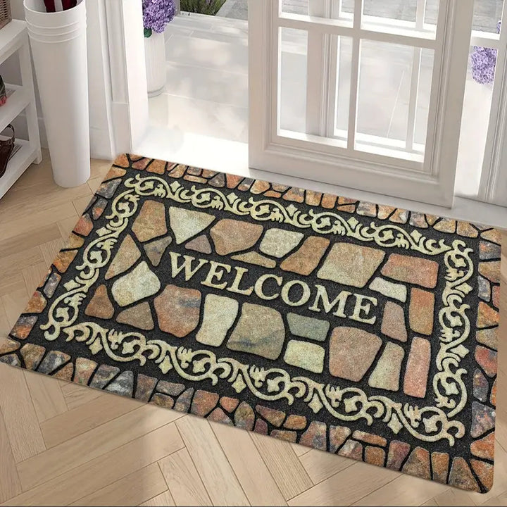 Decorative Half-Circle Door Mat