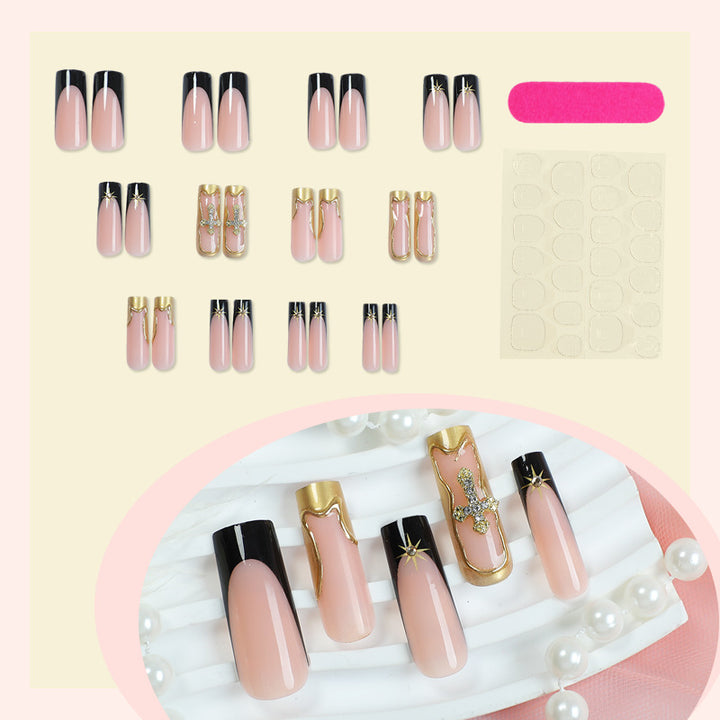 Elegant Structured Press-On Nail Art Set Bowlift