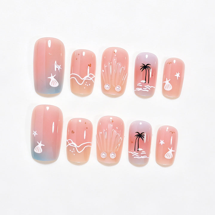 Beach-Themed Decorative Nail Art Set Bowlift