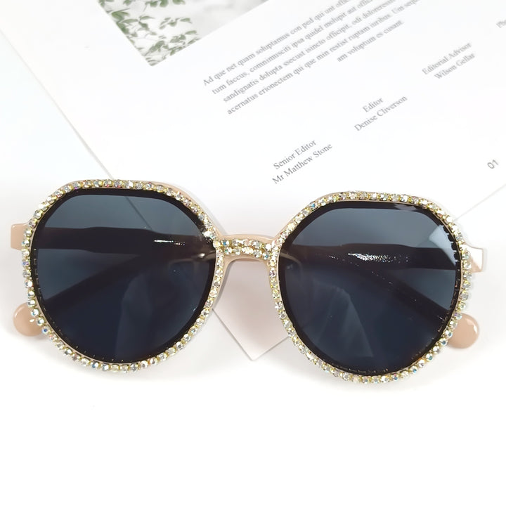 Women Glittering Oversized Sunglasses Bowlift