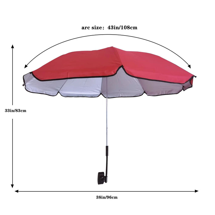 Women's Adjustable Beach Sunshade Umbrella with Ground Anchor Bowlift