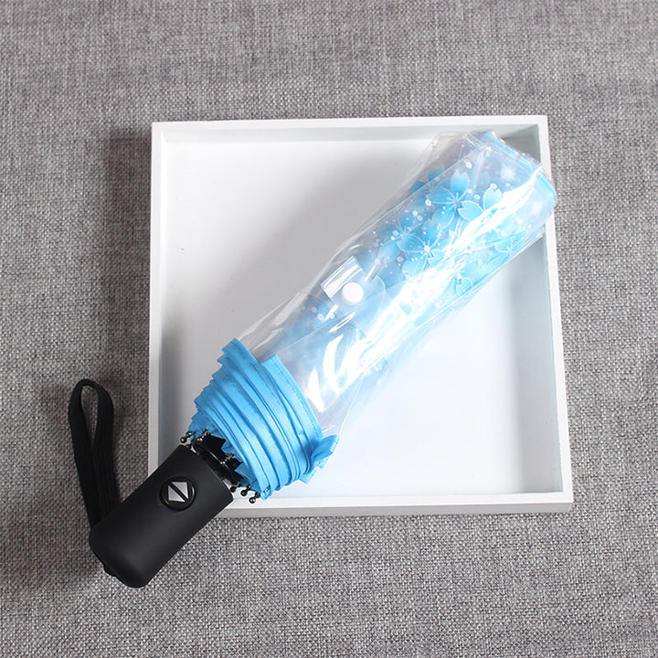 Women's elegant and portable umbrella with floral design Bowlift
