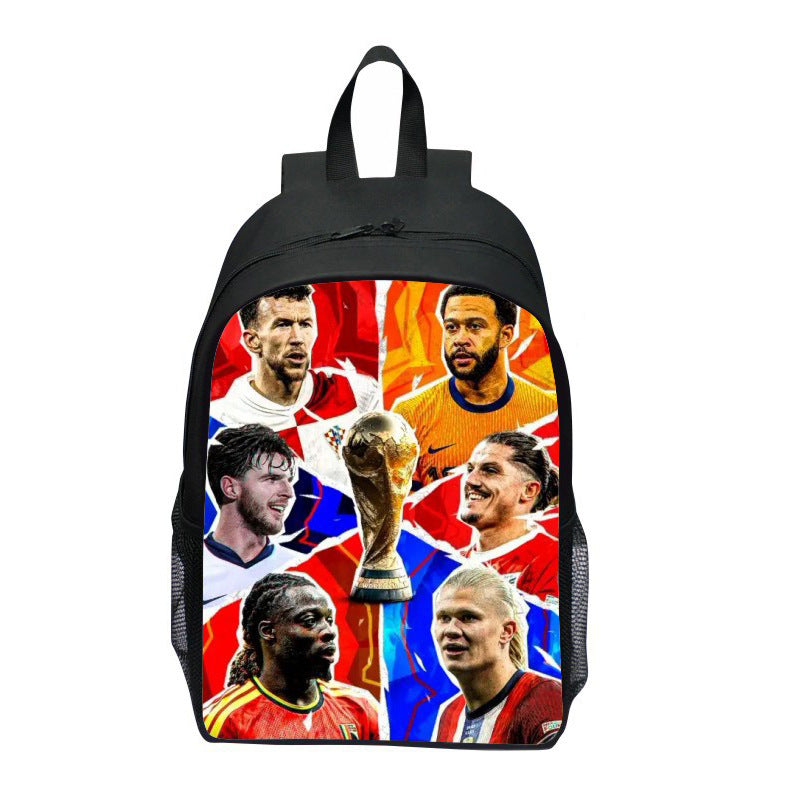Backpack with Striking Sports Motif Bowlift