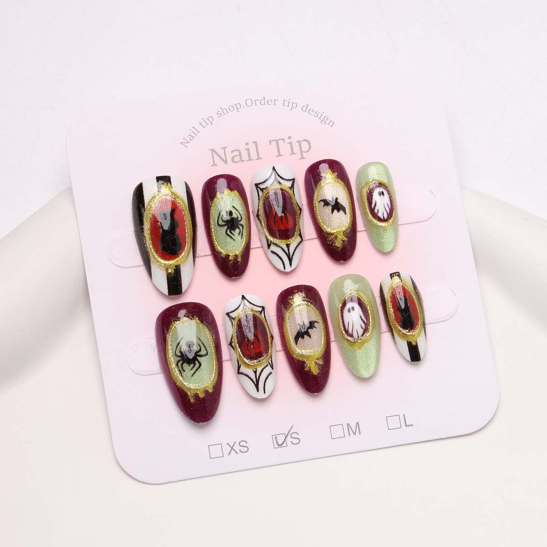 Holiday-Themed Press-On Nail Set Bowlift
