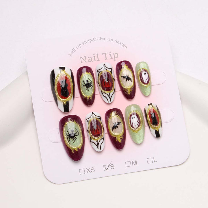 Holiday-Themed Press-On Nail Set Bowlift