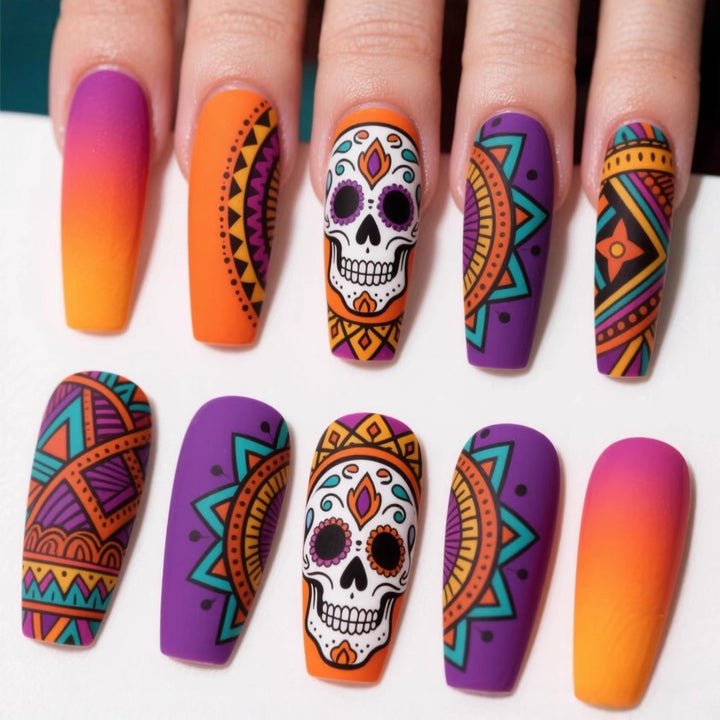 Art Nails In Creative Skull Design Bowlift