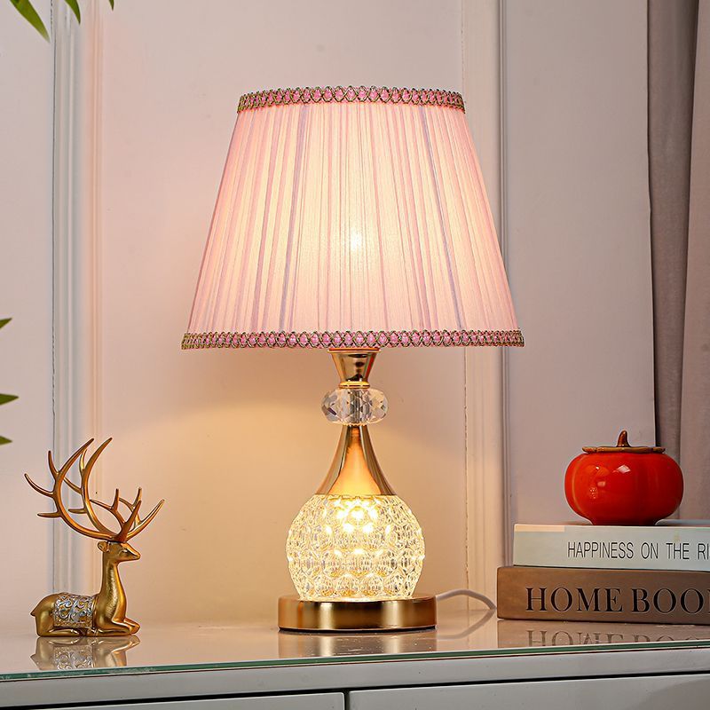 Elegant Crystal Base Accent Lamp