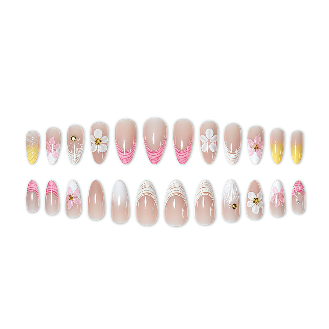 Premium Floral 3D Nail Art Extensions Bowlift