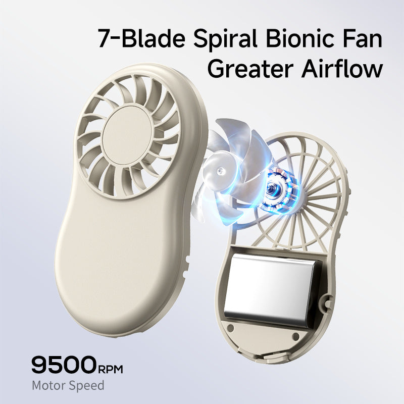 Unisex Portable Hand Fan with Ergonomic Design Bowlift