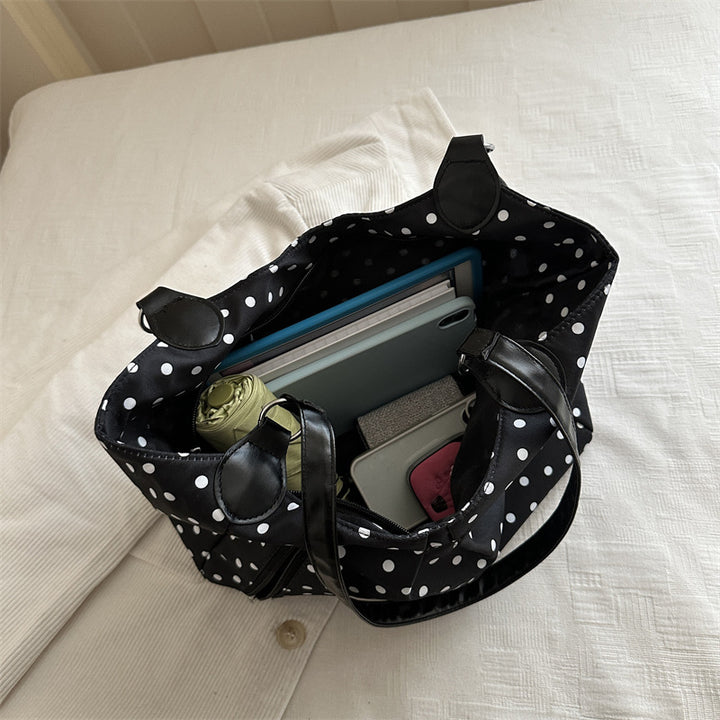 Stylish Polka Dot Shoulder Tote