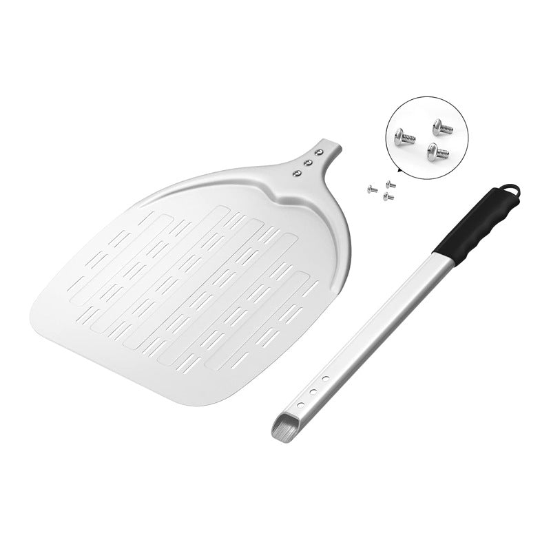 perforated aluminum pizza peel with ergonomic non-slip handle Bowlift