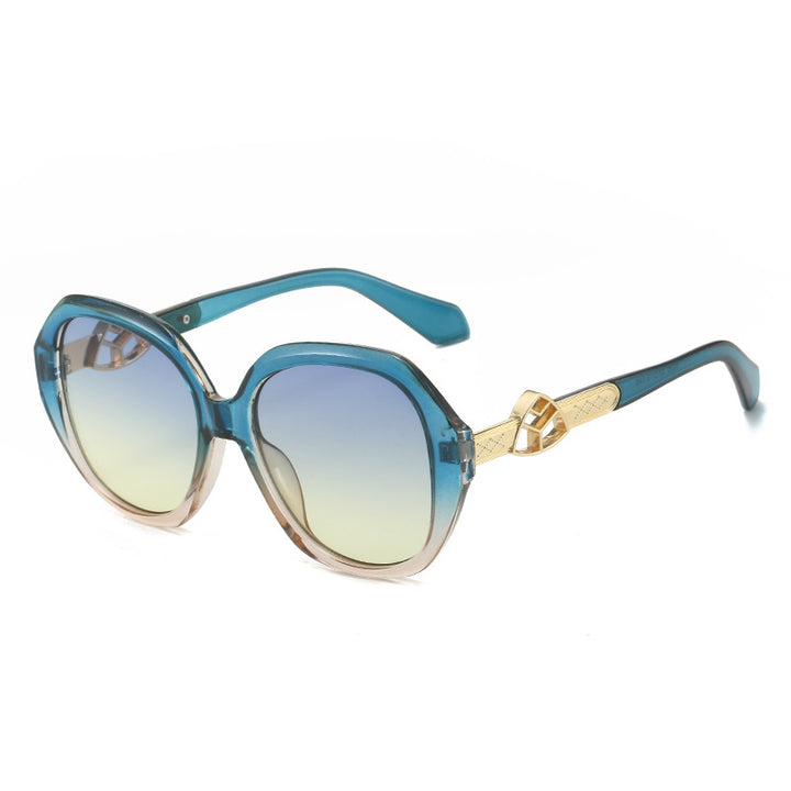 Women's Oversized Sunglasses with Golden Accents Bowlift