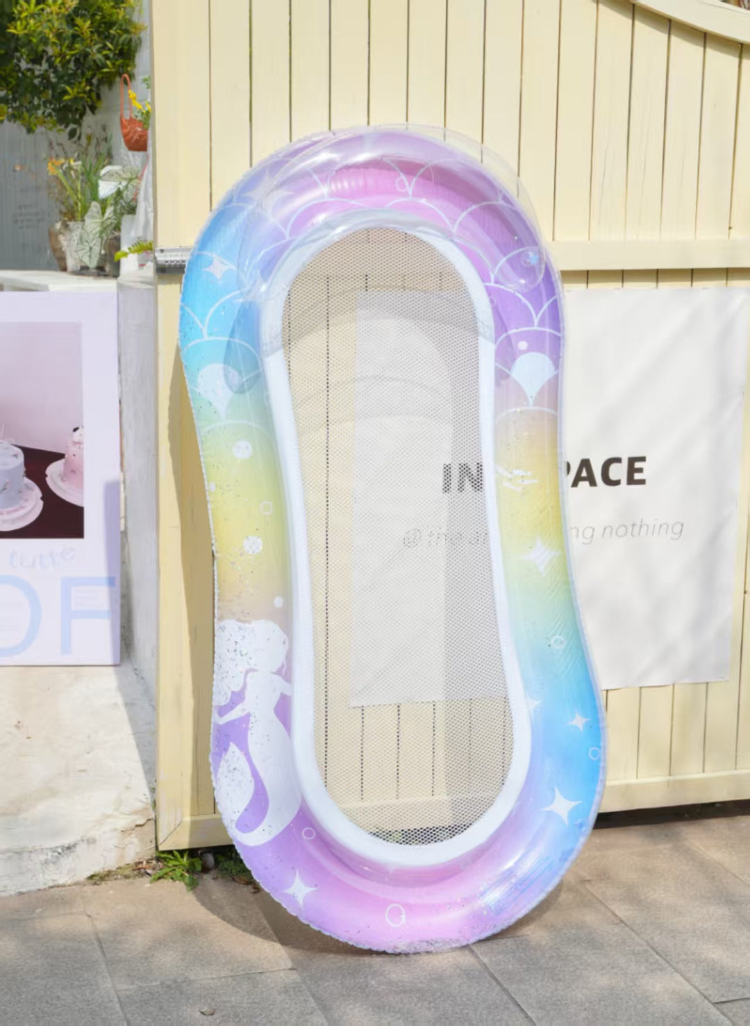 Women Inflatable Swimming Ring with Watermelon Design Bowlift