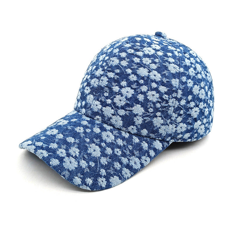 Women's Floral Textured Cotton Baseball Cap Bowlift