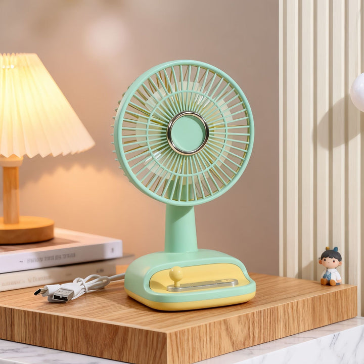 Ladies table fan with flexible tilt angle Bowlift