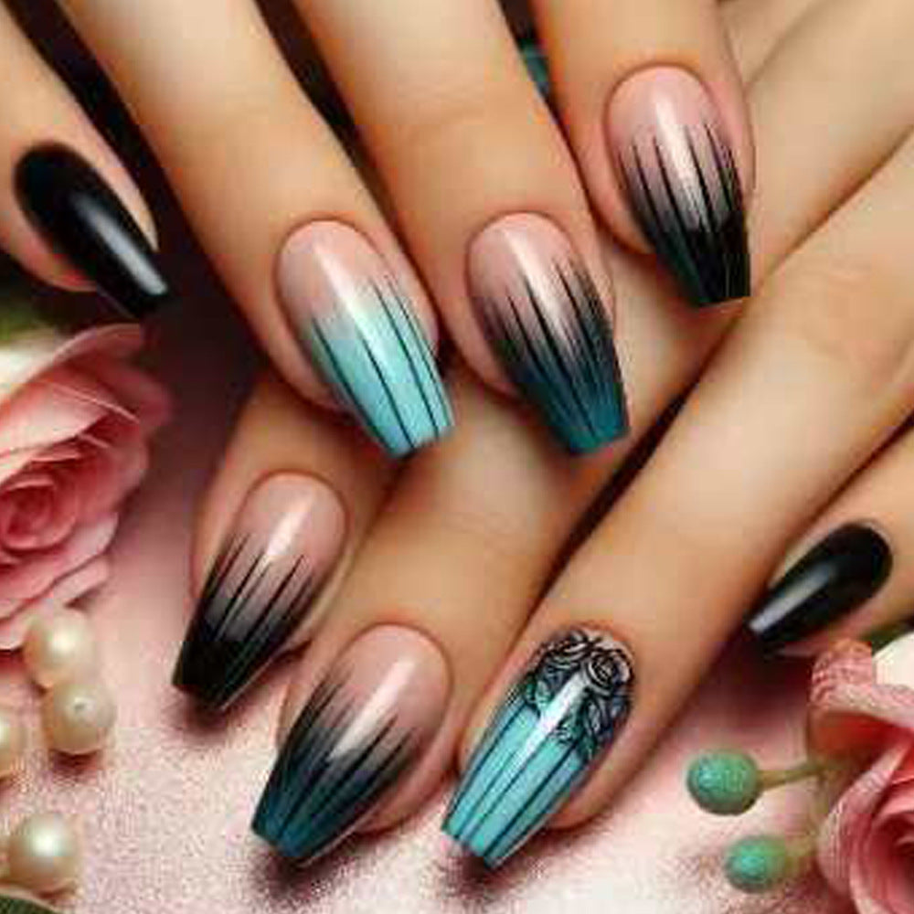 Ombre Gradient Nail Art Extensions Bowlift