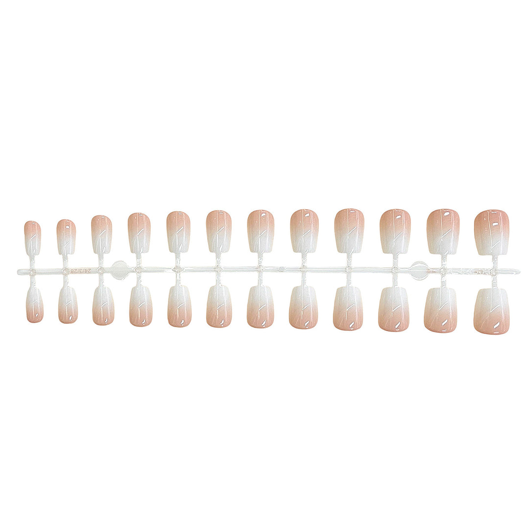 Premium Natural Finish Press-On Nail Set Bowlift