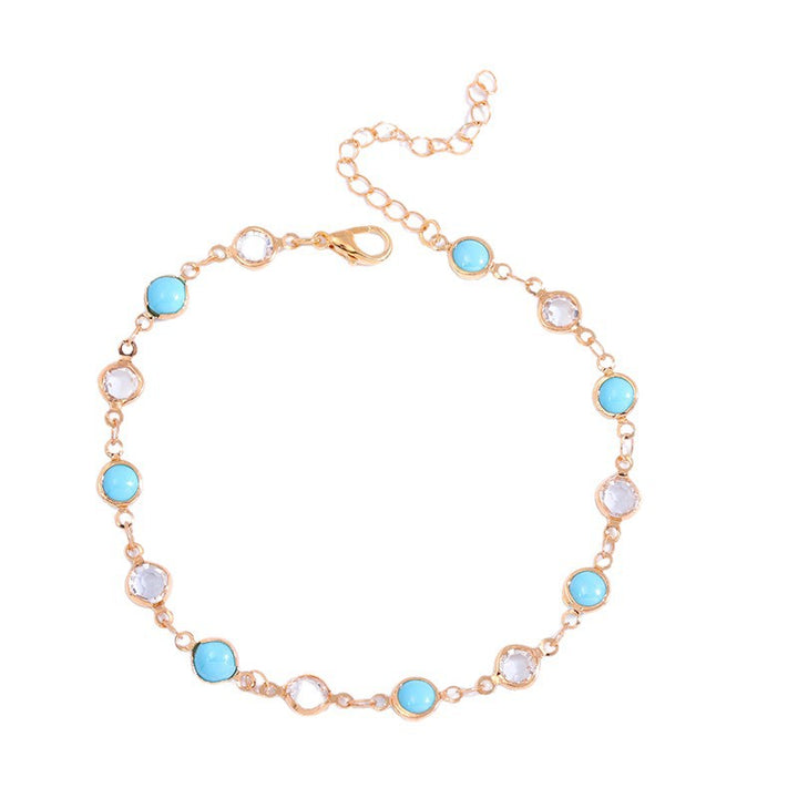 Decorative Gemstone Anklet Bowlift