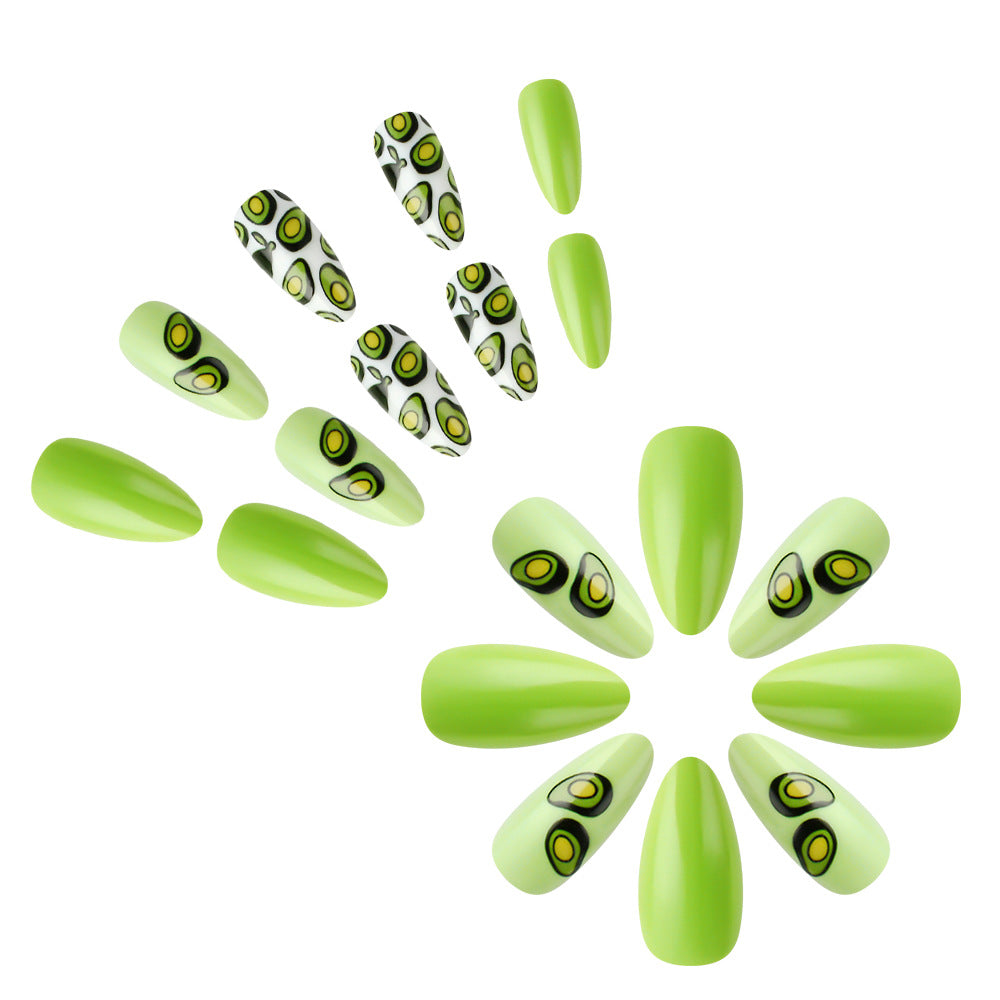 Avocado-Themed Press-On Nails Bowlift