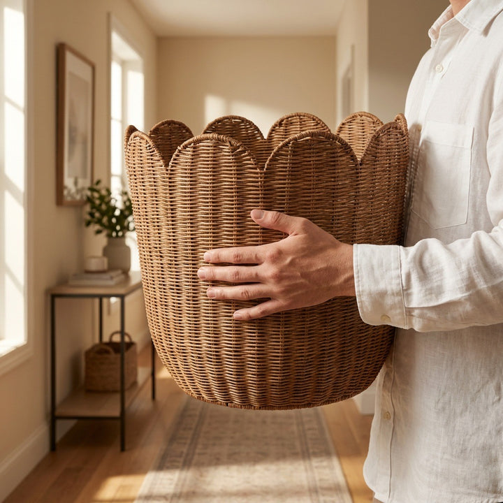 Decorative basket with wavy edge Bowlift