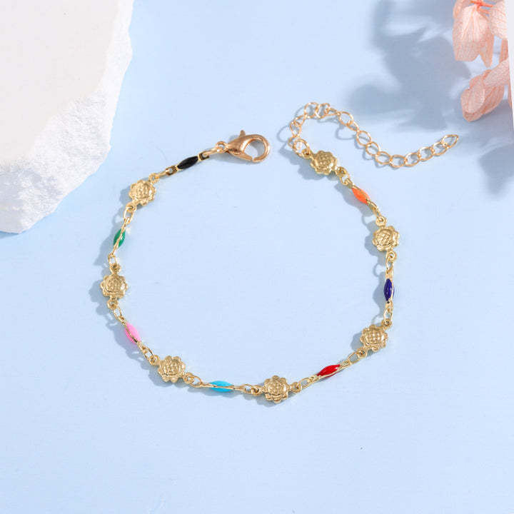 Elegant Adjustable Gemstone Chain Bracelet Bowlift
