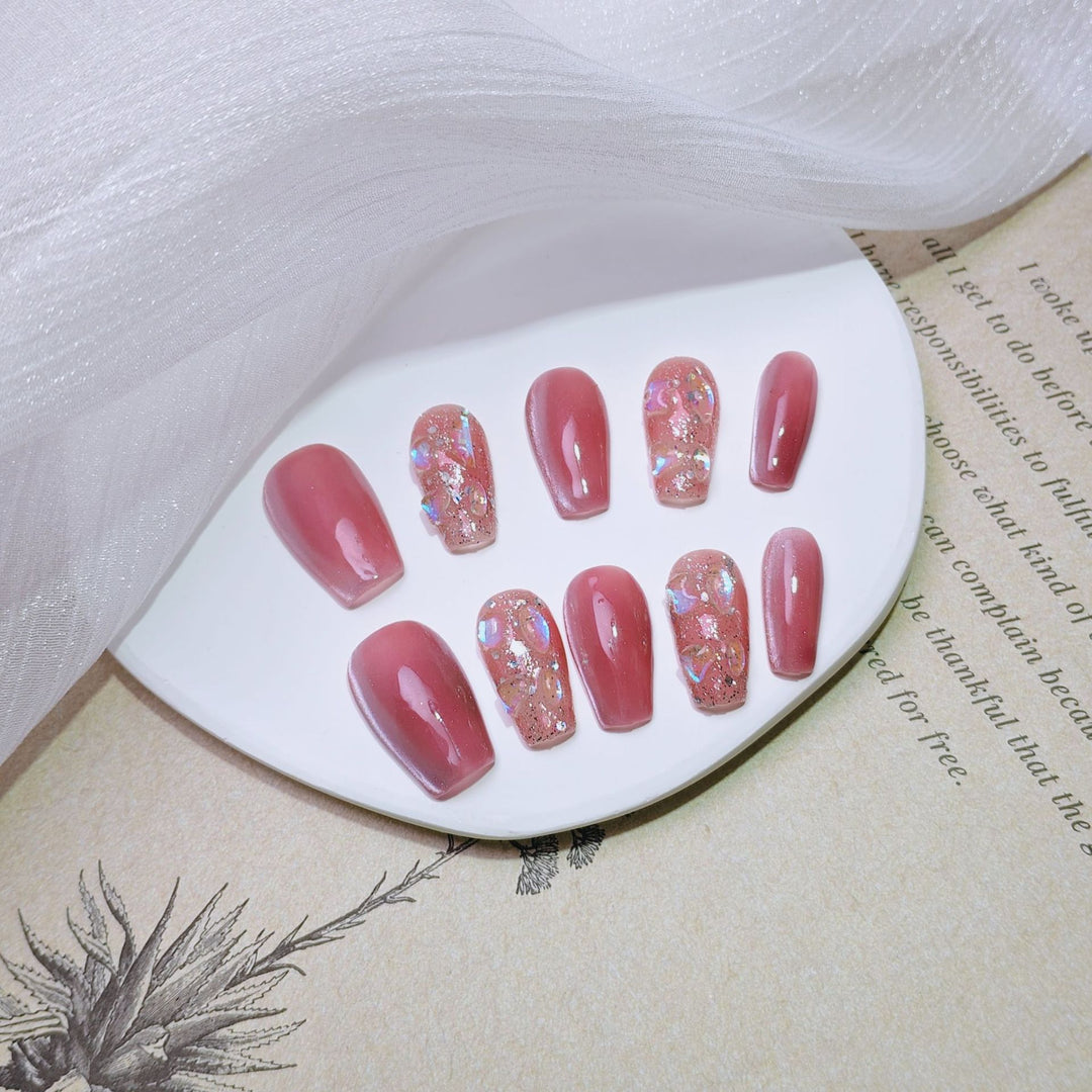 Elegant French Tip Press-On Nails Bowlift