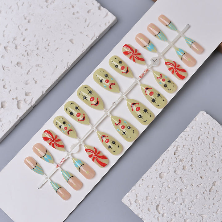 Whimsical Character-Inspired Press-On Nail Set Bowlift