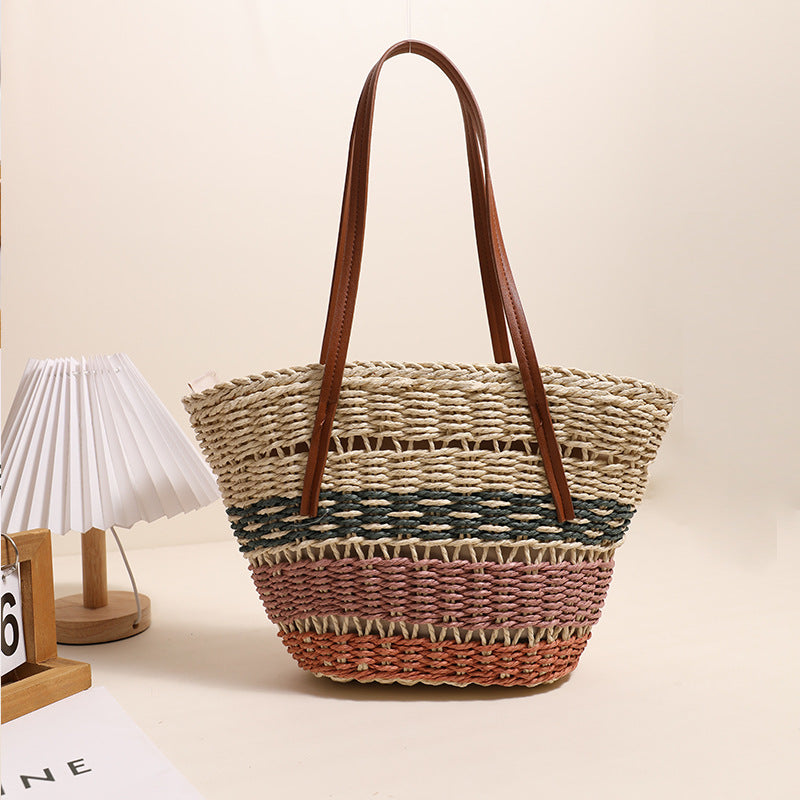 Stylish basket bag with sturdy leather handles Bowlift