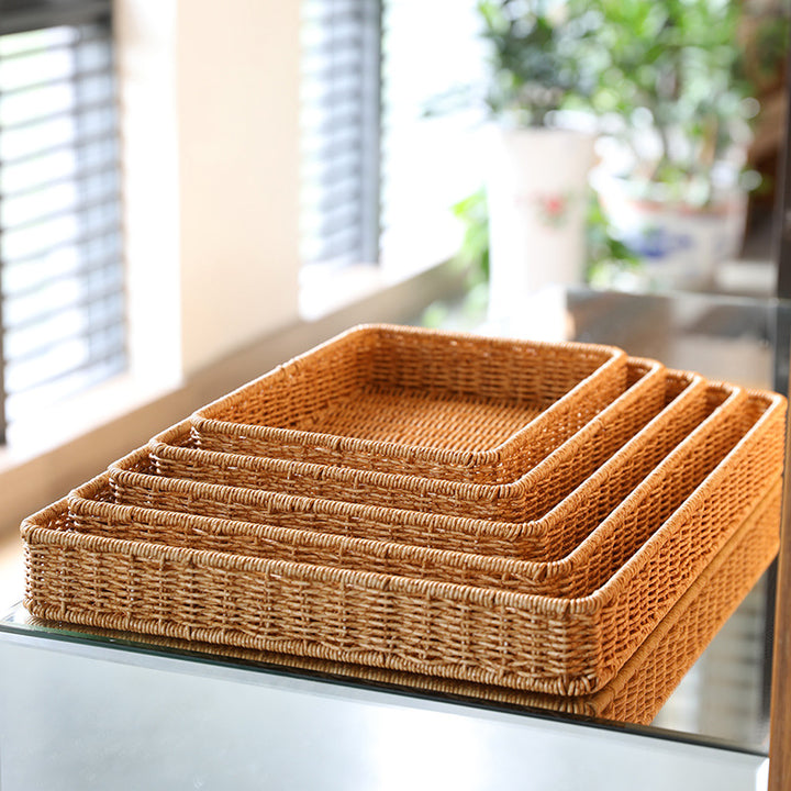 Handwoven Decorative Storage Tray Bowlift
